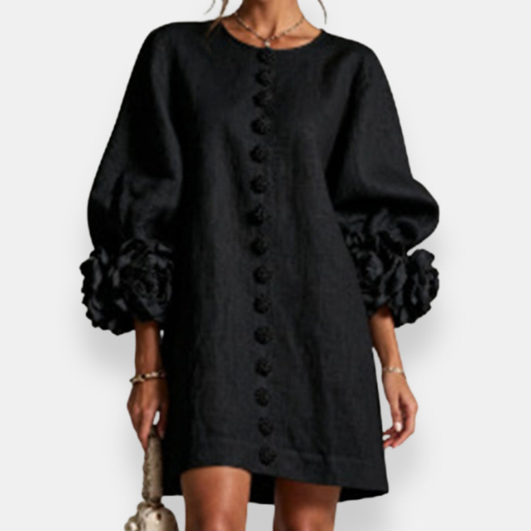 Marcelle | Vestido con flores en relieve