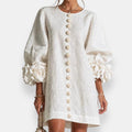 Marcelle | Vestido con flores en relieve