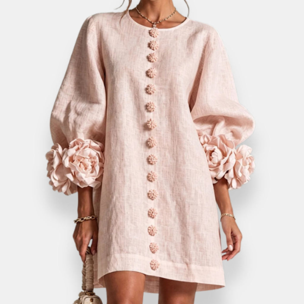 Marcelle | Vestido con flores en relieve