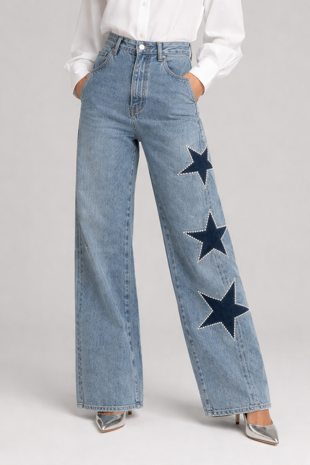 Melisa | Jeans Casual Rectos de Estrellas