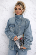Cleo | Chaqueta Asimétrica Urbana con Botones