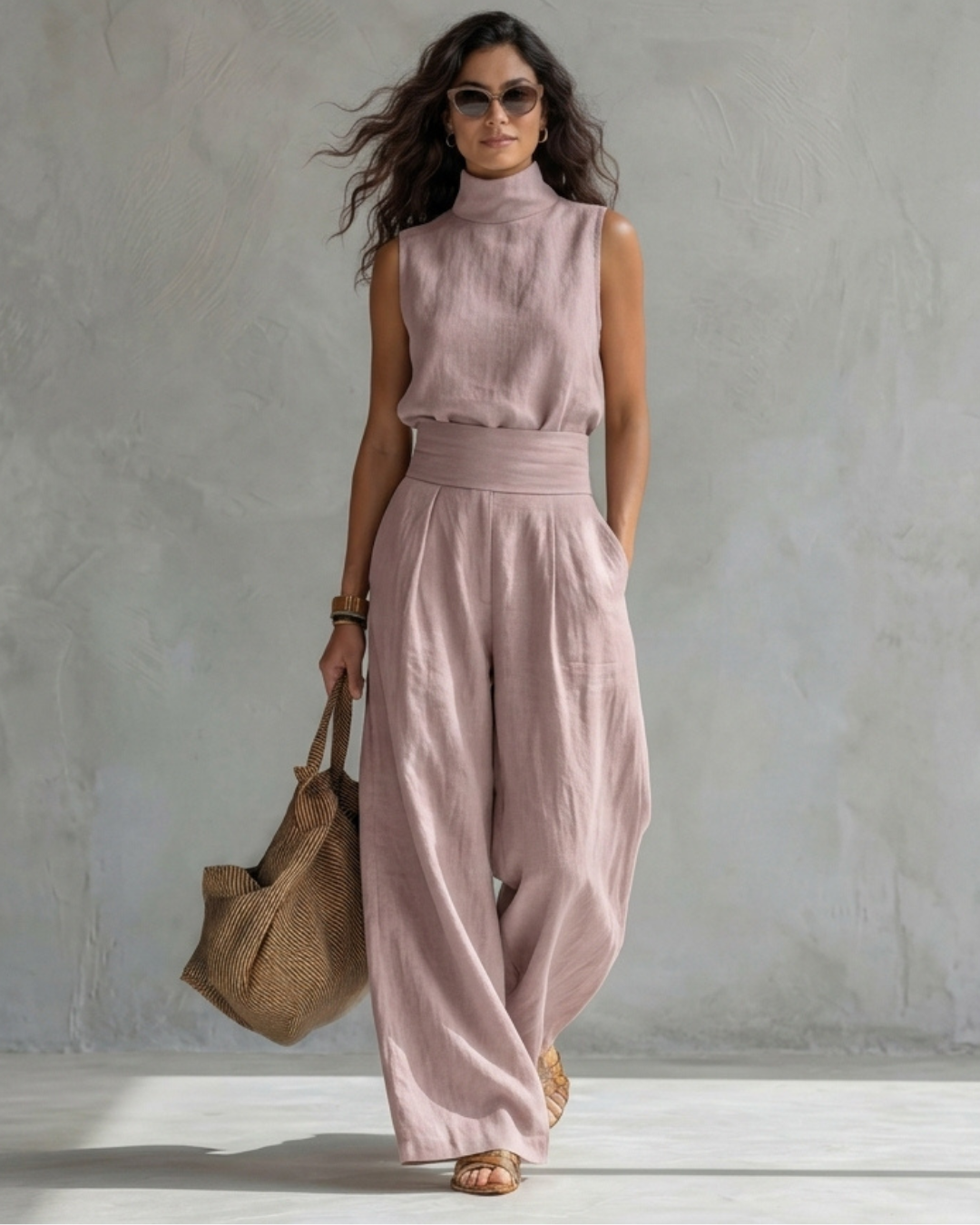 Maria | Conjunto Top y Pantalón Ancho Elegante