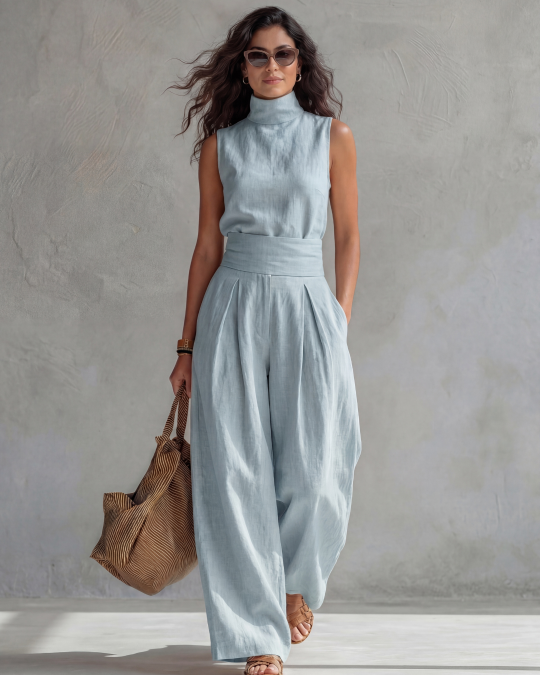 Maria | Conjunto Top y Pantalón Ancho Elegante