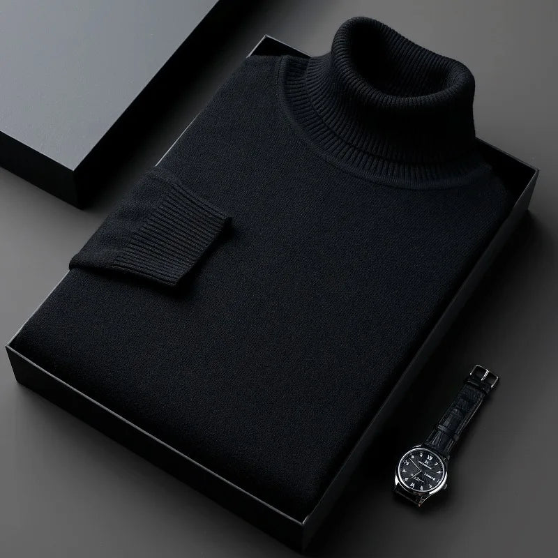 Elton™ | Suéter de cuello alto de cachemira fina
