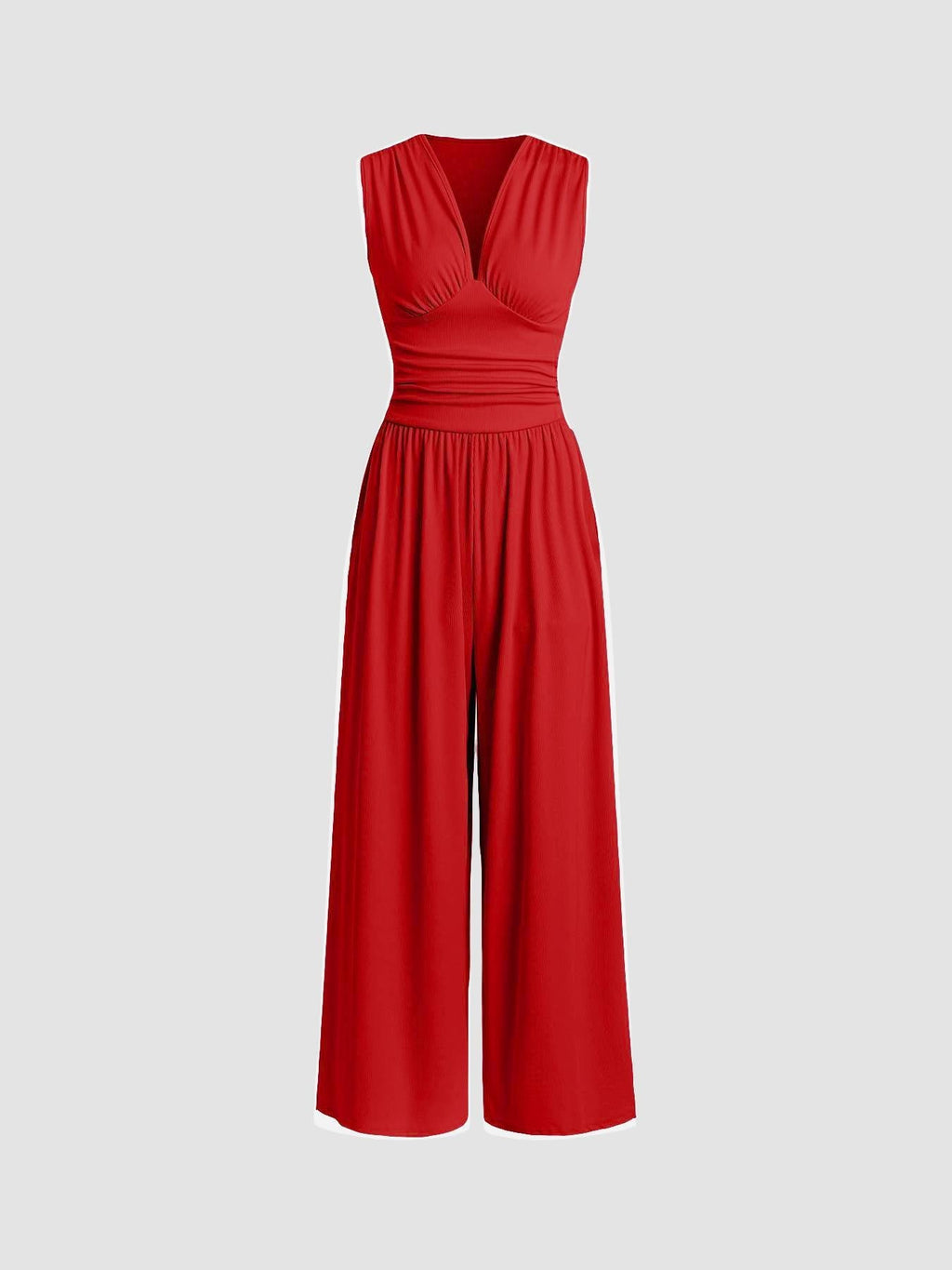 Charity – Mono Elegante sin Mangas de Pierna Ancha