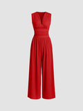 Charity – Mono Elegante sin Mangas de Pierna Ancha