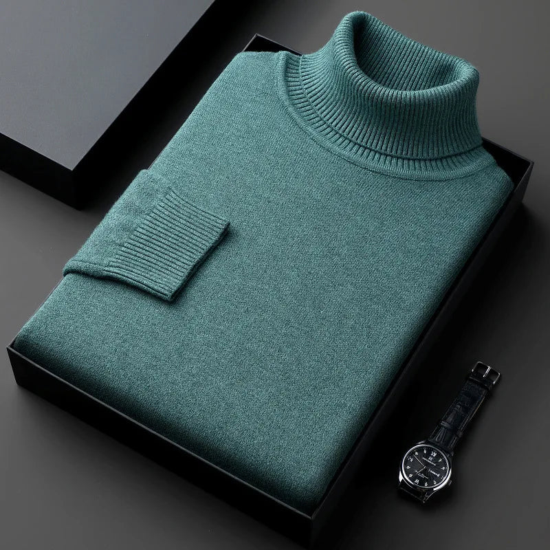 Elton™ | Suéter de cuello alto de cachemira fina