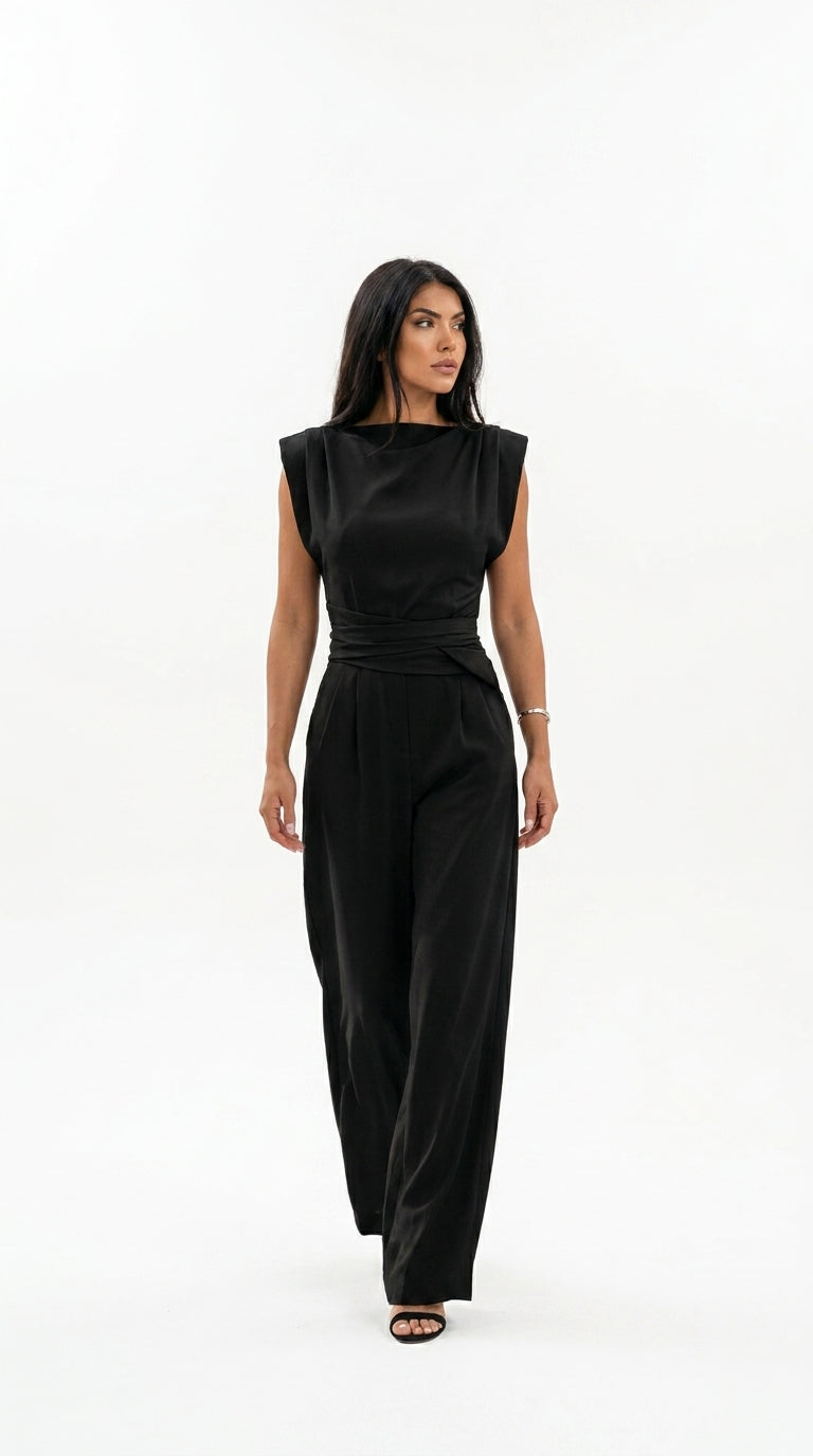 Ariadna™ Mono con Cintura Definida Elegante