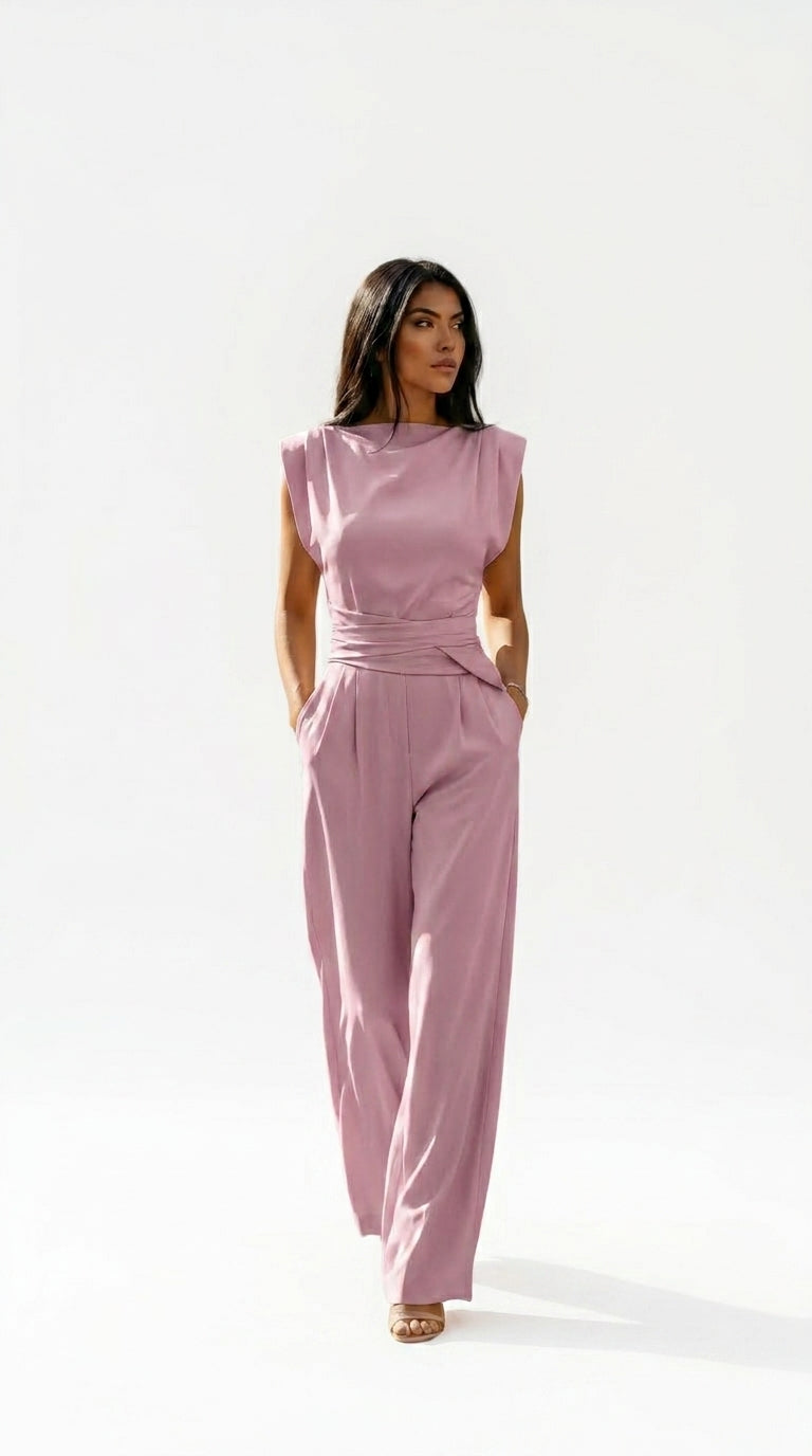 Ariadna™ Mono con Cintura Definida Elegante