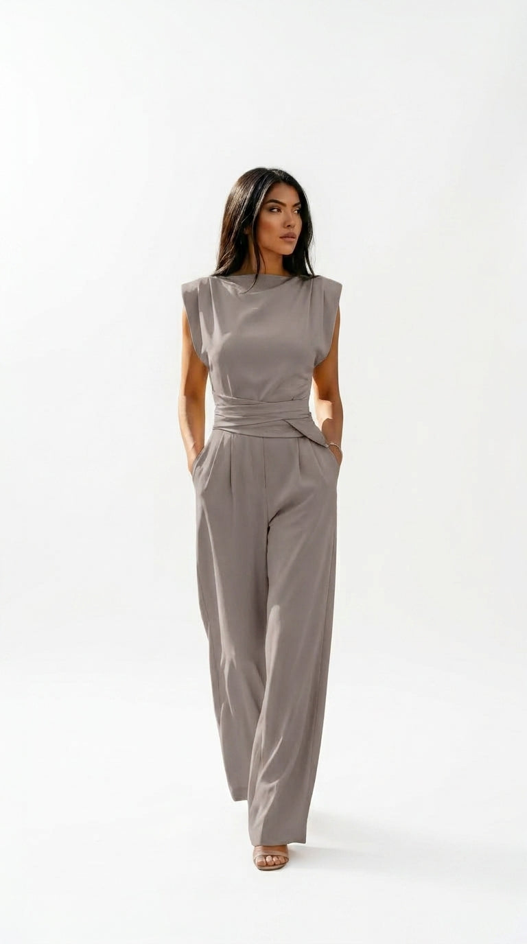 Ariadna™ Mono con Cintura Definida Elegante