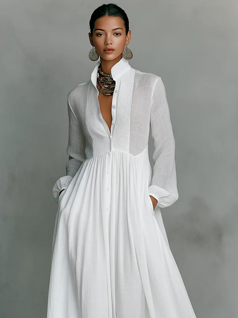 Alba™ | Vestido Largo Fluido de Elegancia Natural